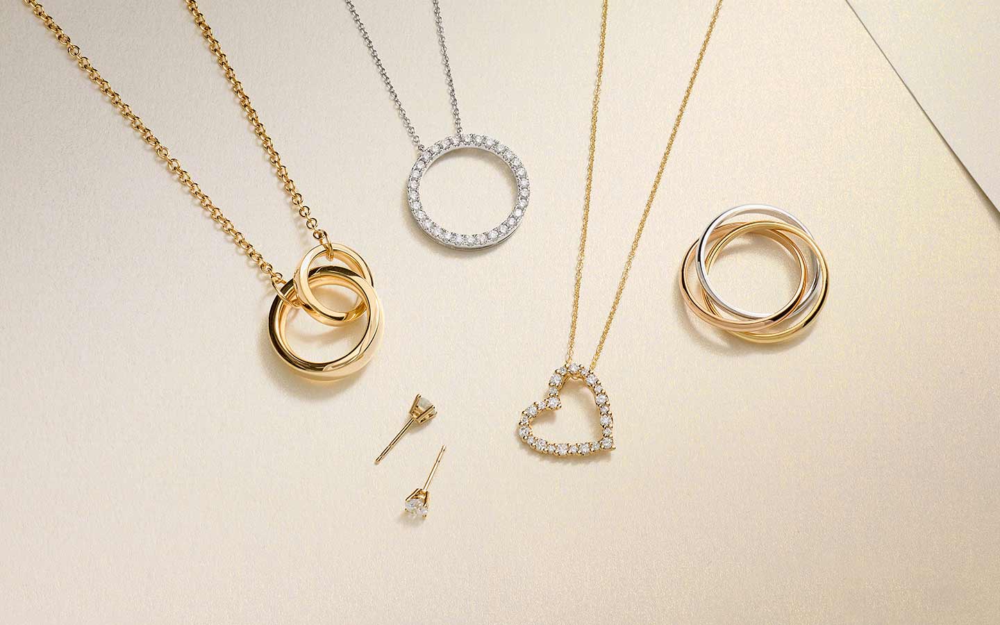 Gold and diamond jewelry