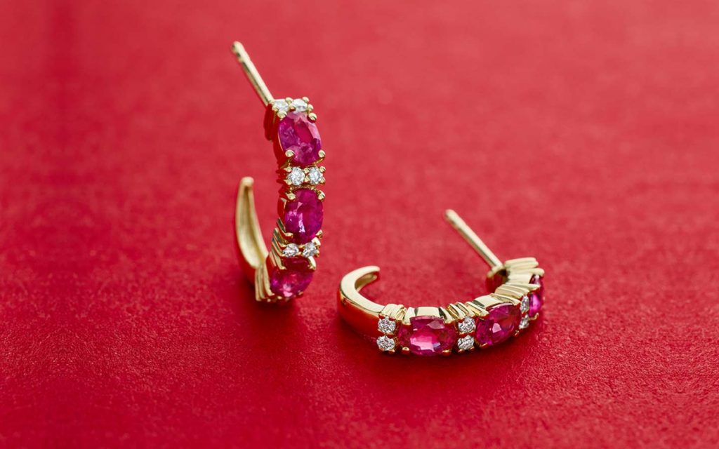 Ruby earrings