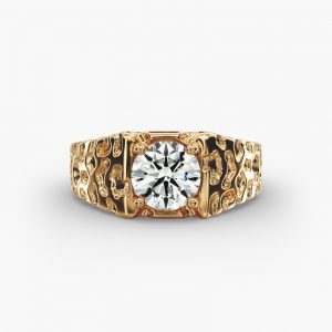 14K yellow gold nugget ring