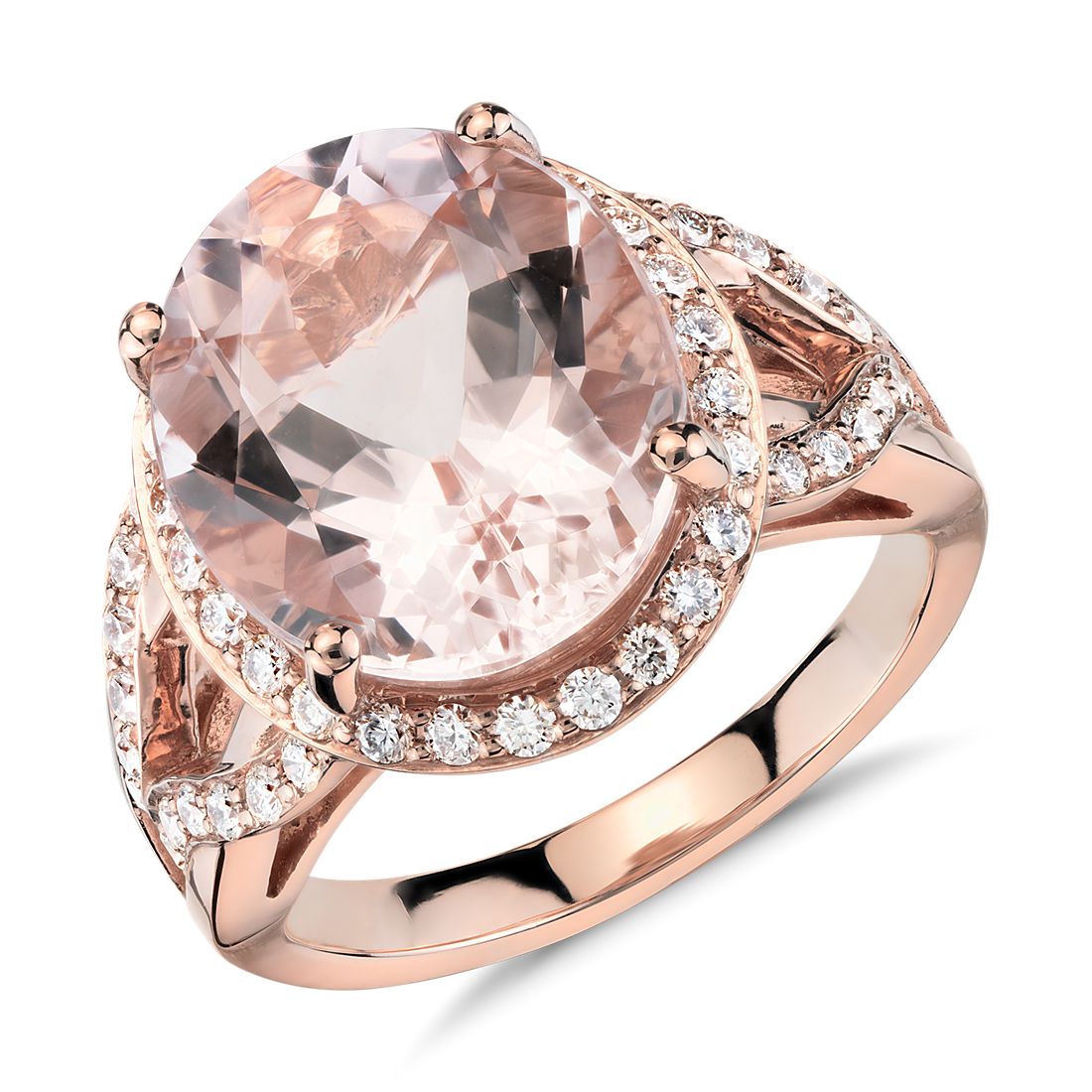 Morganite right hand deals ring