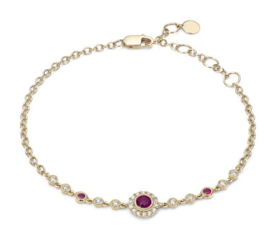 Ruby and yellow gold bracelet 