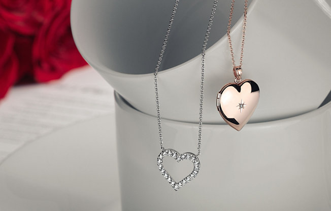 Heart necklaces.