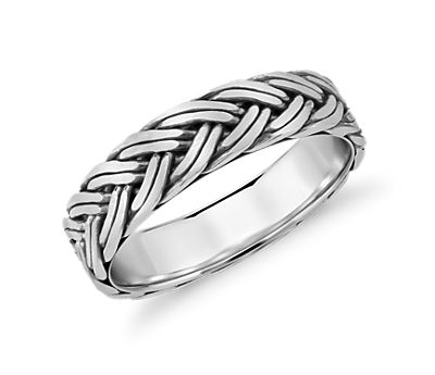 Hand-Braided Platinum Wedding Ring