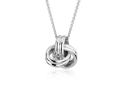 Grande Luxe Love Knot Pendant in Sterling Silver