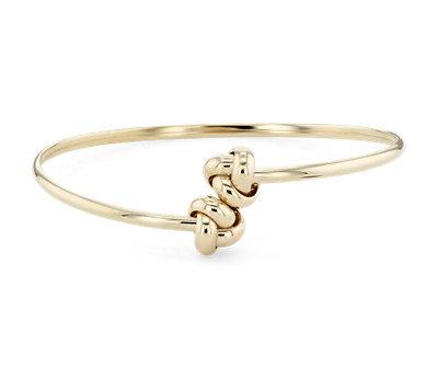 Love Knot Bangle in 14k Yellow Gold