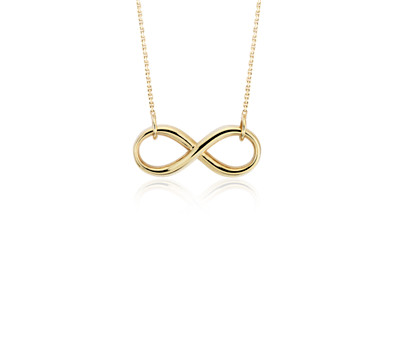 Infinity Necklace in 14k Yellow Gold