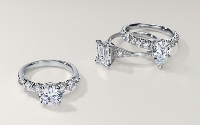 Three diamond engagement rings 