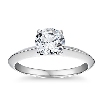 The Gallery Collection Knife Edge Solitaire Diamond Engagement Ring