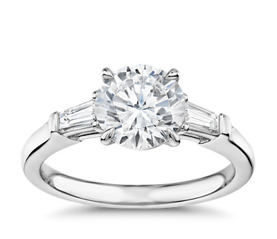 The Gallery Collection Tapered Baguette Diamond Engagement Ring
