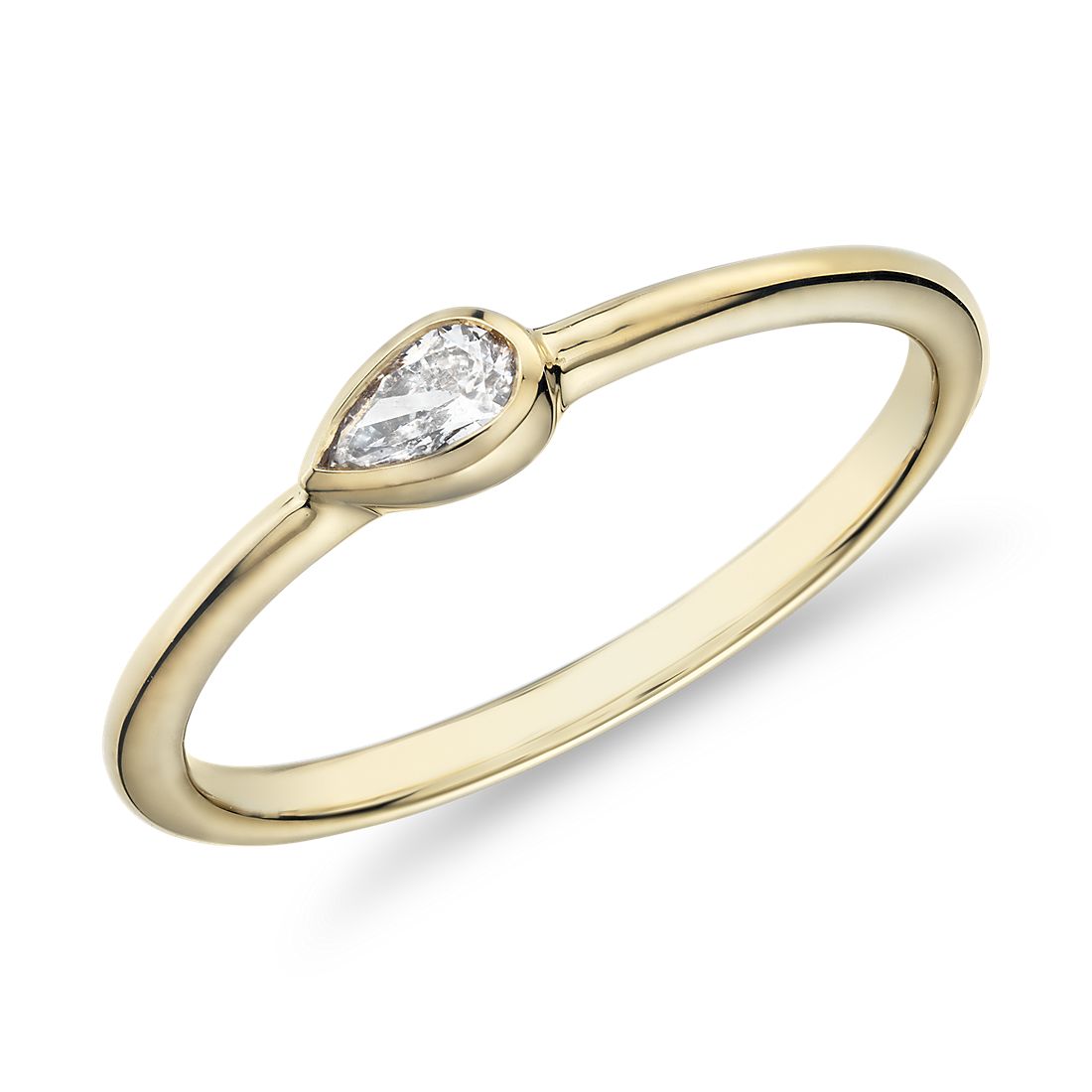 Mini Pear-Shaped Diamond Fashion Ring