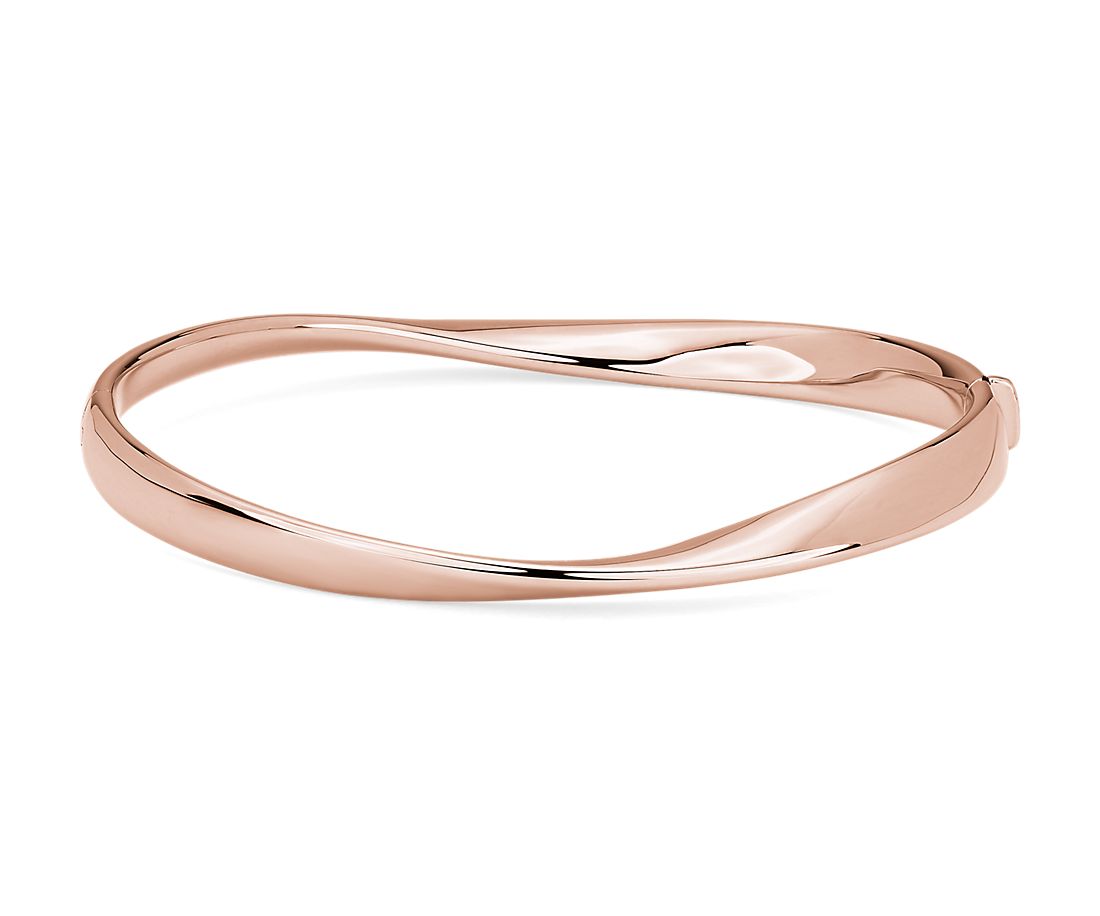 Twist Bangle in 14k Italian Rose Gold