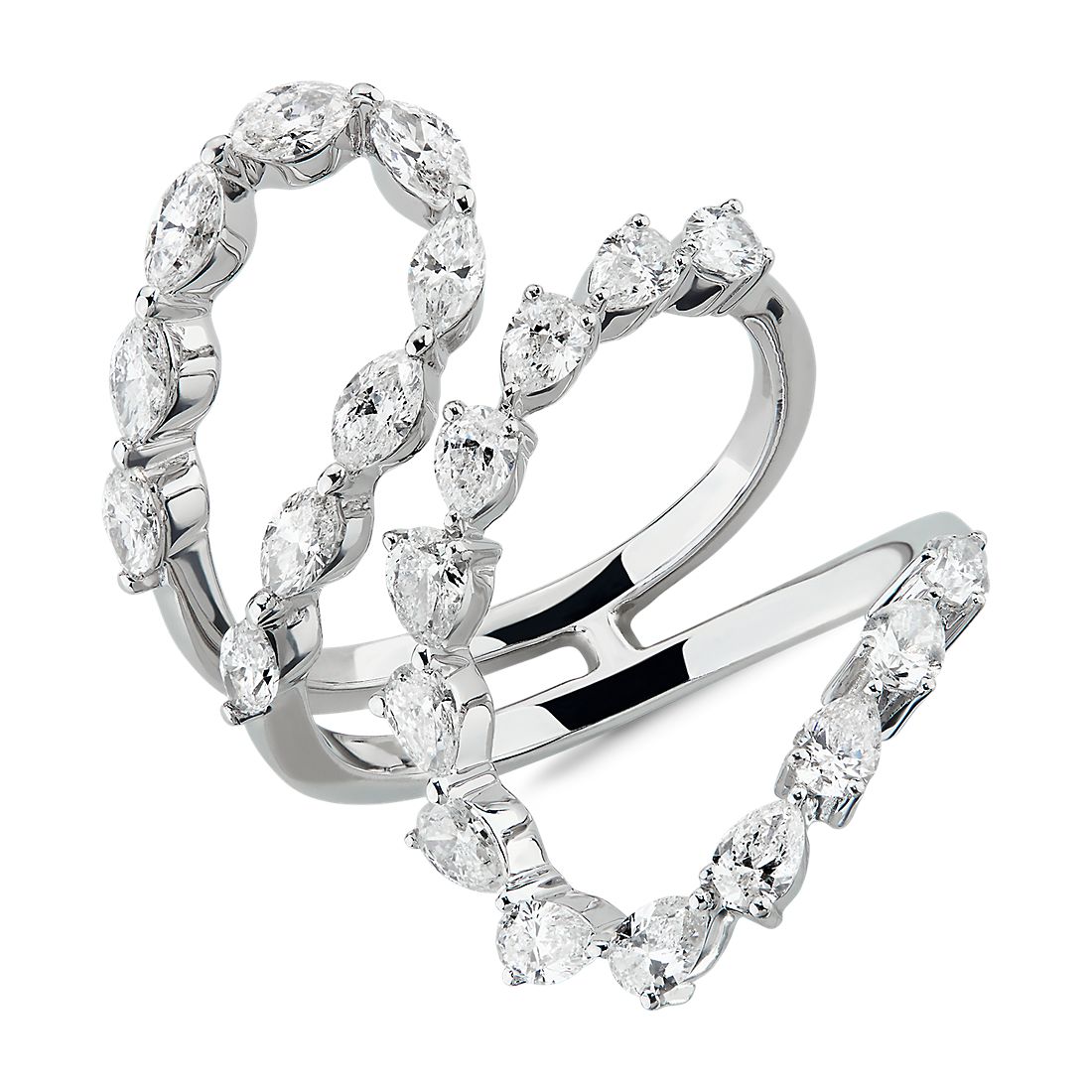 Criss Cross Diamond Fashion Ring | CDD2914-PW | Valina Fine Jewelry