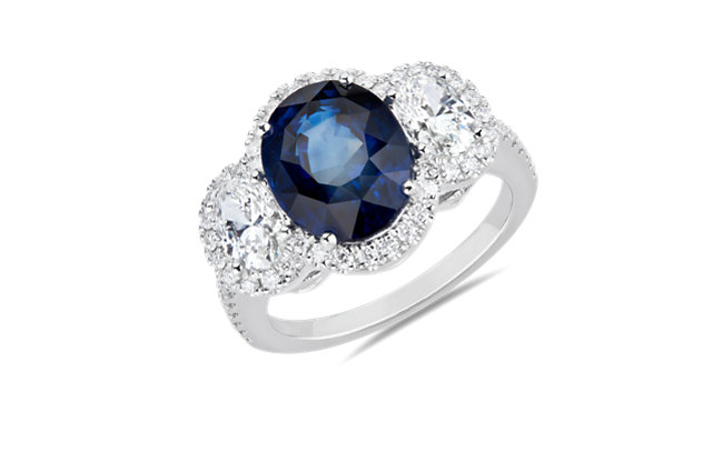 Sapphire and diamond ring.