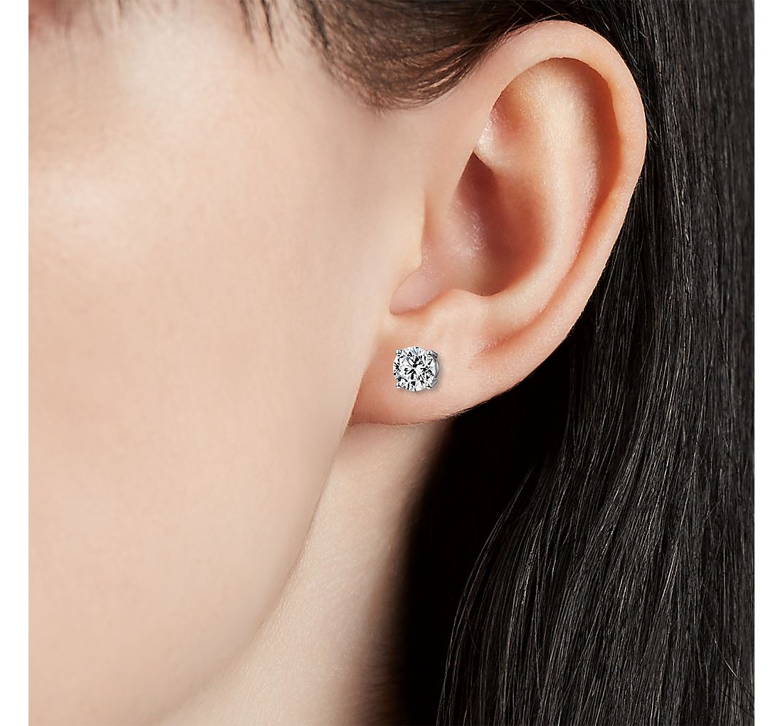 Lab Grown Diamond Stud Earrings in 14k White Gold (2 1/2 ct. tw.)