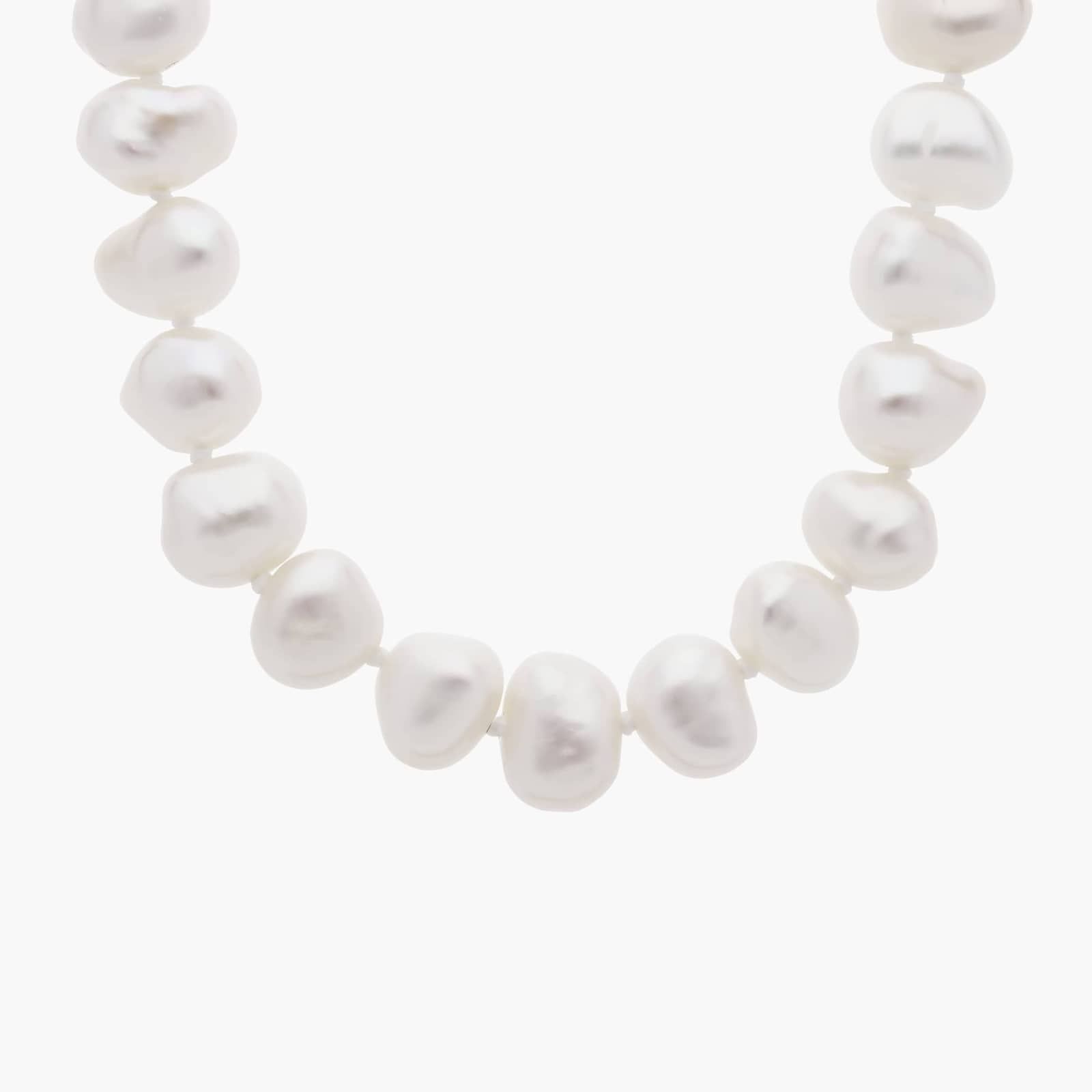 Baroque Freshwater Cultured Pearl Necklace in Sterling Silver (7.5mm)