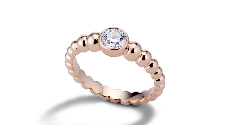 Lola Fenhirst ‘The Union’ Bezel-Set Diamond Engagement Ring 18k Rose Gold