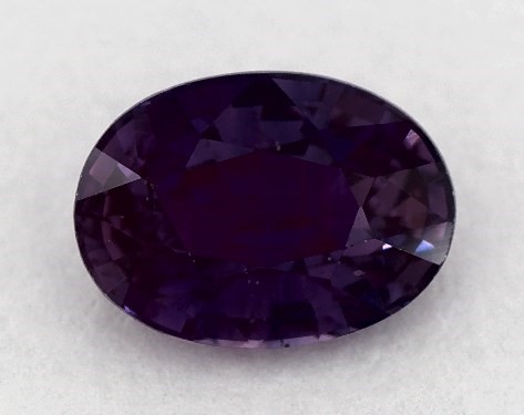 Oval shaped purple sapphire. 