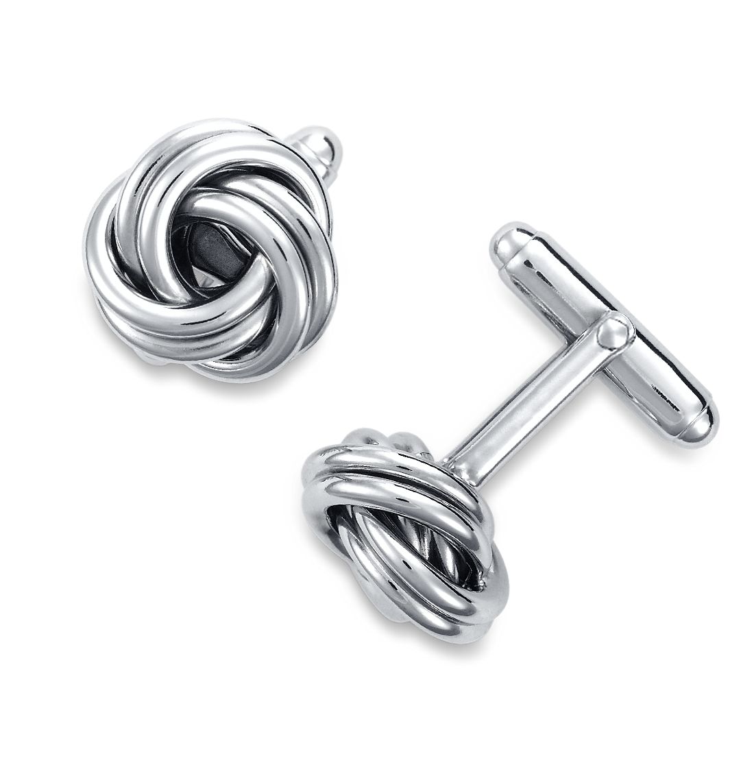 Love Knot Cuff Links in Sterling Silver