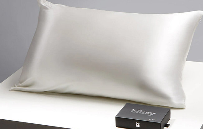 Blissy silk pillowcase in white