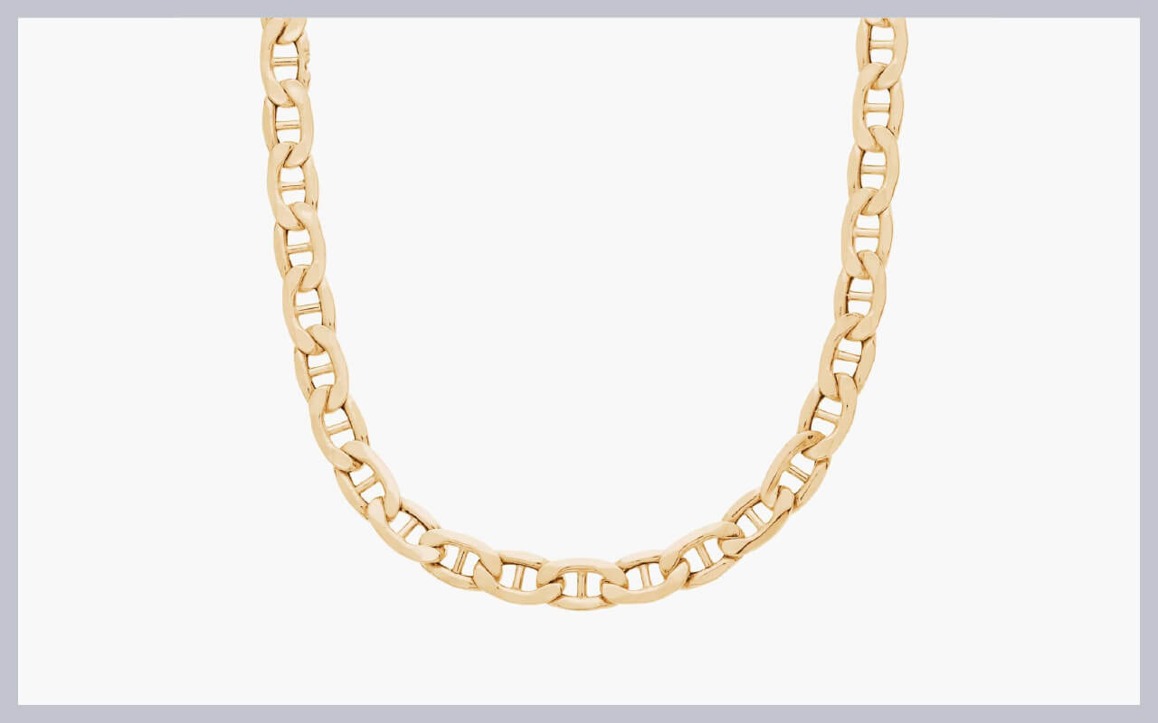 A 24-inch high polish anchor chain