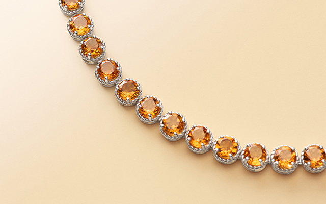 Citrine tennis bracelet