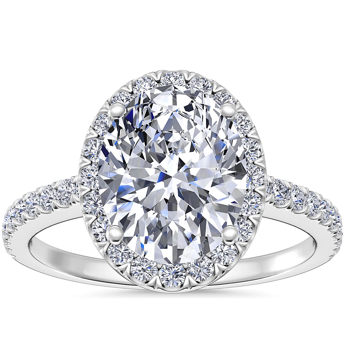 Oval Halo Diamond Engagement Ring