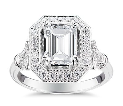 Emerald-cut Vintage Engagement Ring