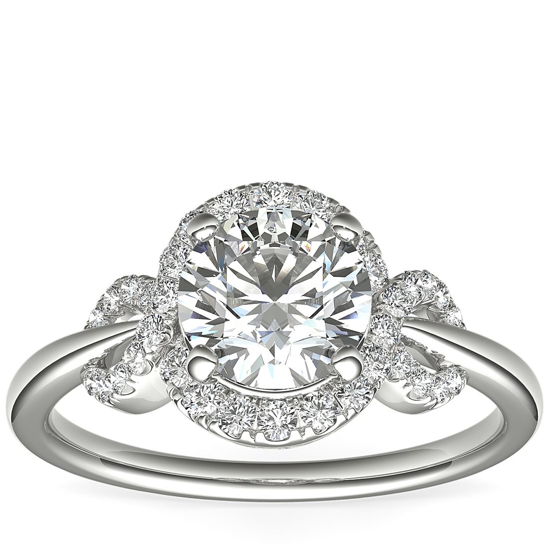 Diamond and white gold engagement ring