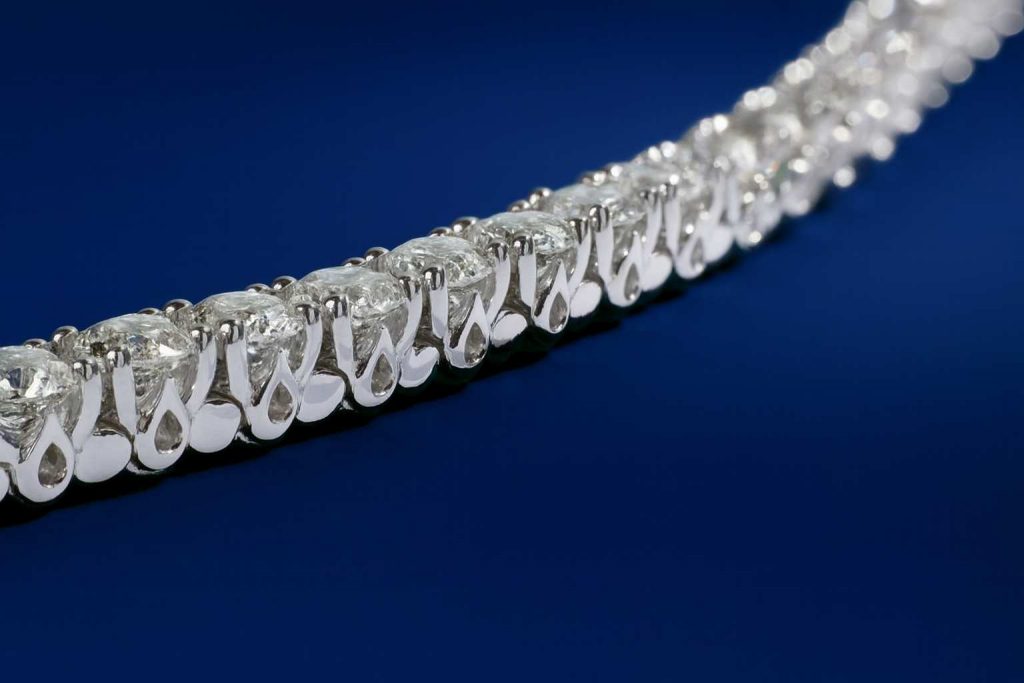 White gold tennis bracelet